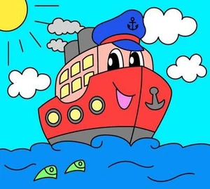 Coloring pages for children: transport