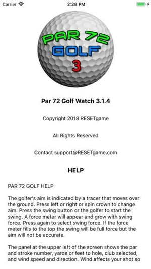 Par 72 Golf Watch