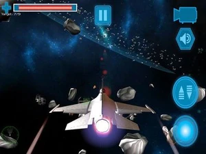 Jet Fighter Strike in 3D Space Warfare game