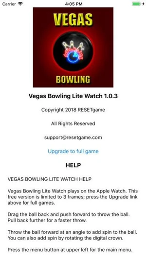 Vegas Bowling Lite Watch
