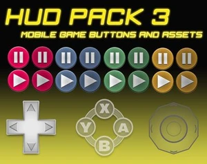 FREE HUD Pack 3- Mobile Game Buttons and Joysticks
