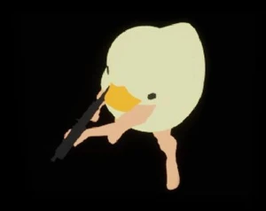duck with a gun