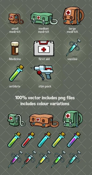 Medi-pack icon collection