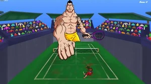 Tennis with a Giant