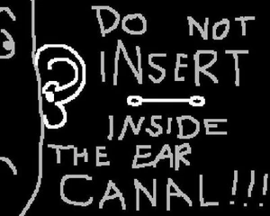 DO NOT INSERT INSIDE THE EAR CANAL!!!