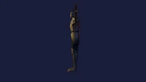 Lowpoly Knight model 01 with sword and shield Low-poly 3D model FBX files