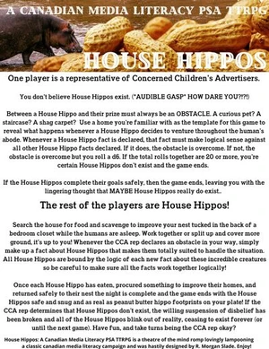 House Hippos: A Canadian Media Literacy PSA TTRPG