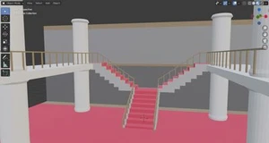 3D Low Poly Royal Stairs