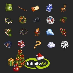 A pack of 24 icons for the Christmas