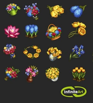 Flower shop icon pack