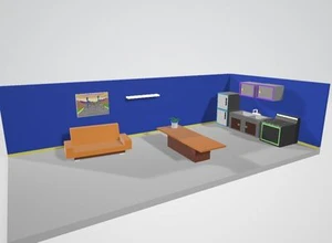 3d Model How Noobs Get By Living room asset