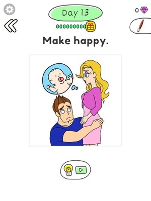 Draw Happy Baby: Puzzle Game