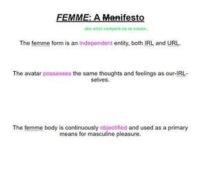 FEMME: A Manifesto