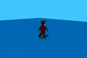 werewolf creature lowpoly animated
