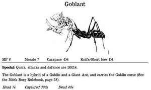 Goblant a Bestiary Creature for Mork Borg