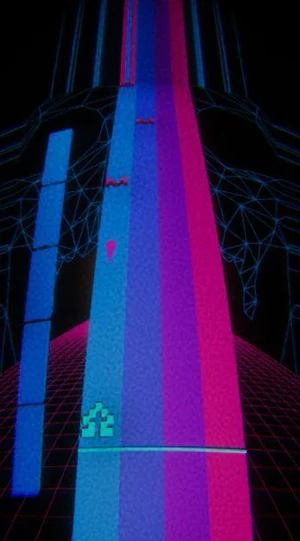 Neonwave space game feel prototype