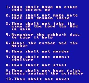 The Ten Commandments on NES