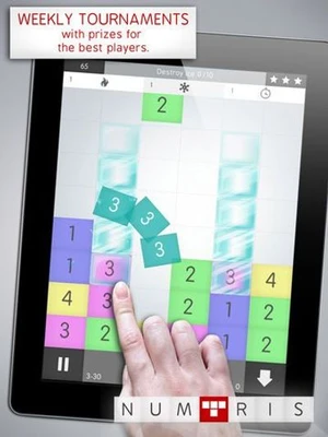Numtris: best addicting logic number game with cool multiplayer split screen mode to play between two good friends. Including simple but challenging numeric puzzle mini games to improve your math skil